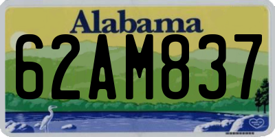 AL license plate 62AM837