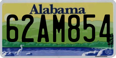 AL license plate 62AM854