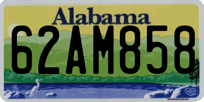 AL license plate 62AM858