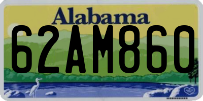 AL license plate 62AM860