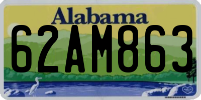 AL license plate 62AM863