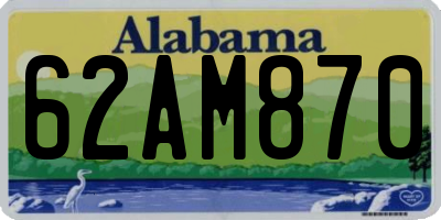 AL license plate 62AM870
