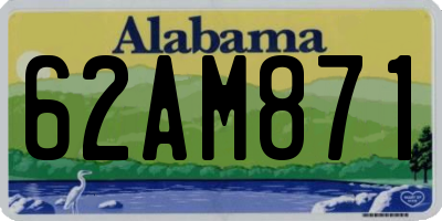 AL license plate 62AM871