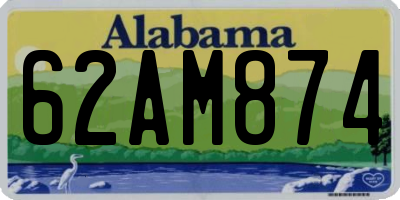AL license plate 62AM874