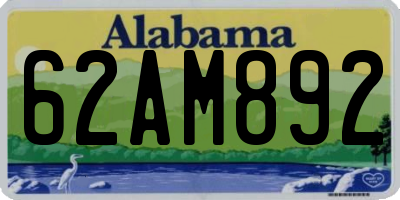 AL license plate 62AM892