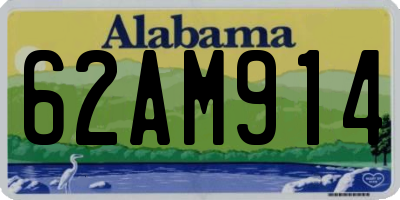 AL license plate 62AM914