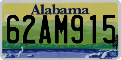 AL license plate 62AM915