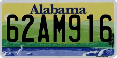 AL license plate 62AM916