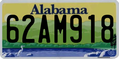 AL license plate 62AM918