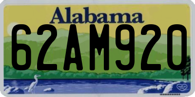 AL license plate 62AM920
