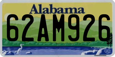 AL license plate 62AM926