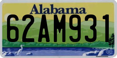 AL license plate 62AM931