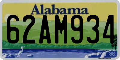 AL license plate 62AM934