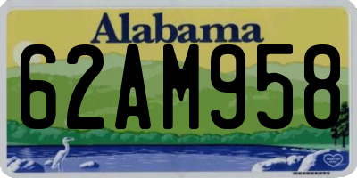 AL license plate 62AM958