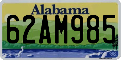 AL license plate 62AM985