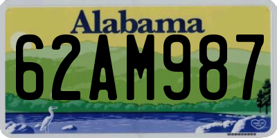 AL license plate 62AM987