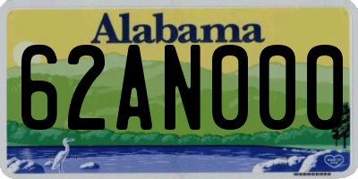 AL license plate 62AN000