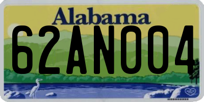 AL license plate 62AN004