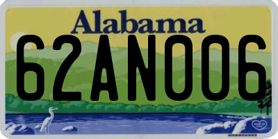 AL license plate 62AN006