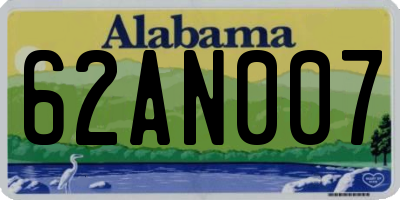 AL license plate 62AN007