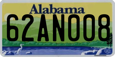 AL license plate 62AN008