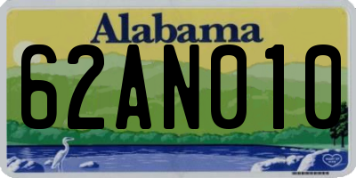 AL license plate 62AN010