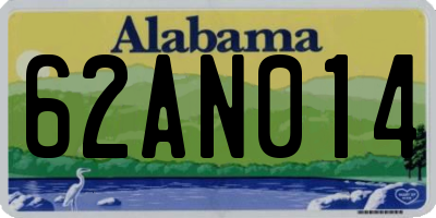 AL license plate 62AN014