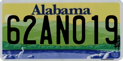 AL license plate 62AN019