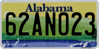 AL license plate 62AN023