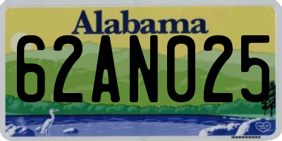 AL license plate 62AN025