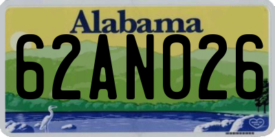 AL license plate 62AN026