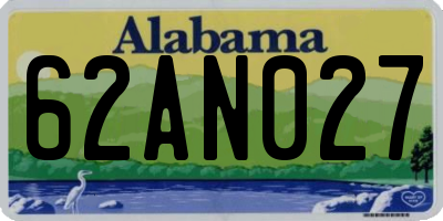 AL license plate 62AN027