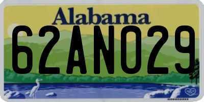 AL license plate 62AN029