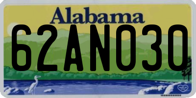 AL license plate 62AN030