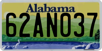 AL license plate 62AN037