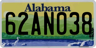 AL license plate 62AN038