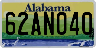 AL license plate 62AN040