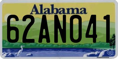 AL license plate 62AN041