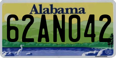 AL license plate 62AN042