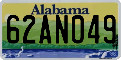 AL license plate 62AN049