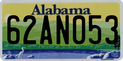 AL license plate 62AN053