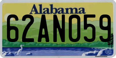 AL license plate 62AN059