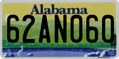 AL license plate 62AN060