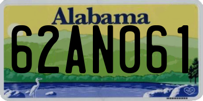 AL license plate 62AN061