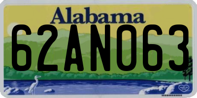 AL license plate 62AN063