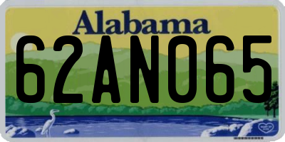 AL license plate 62AN065