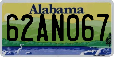 AL license plate 62AN067