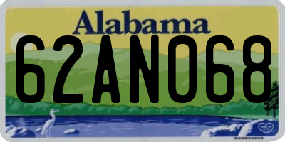 AL license plate 62AN068