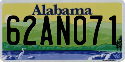 AL license plate 62AN071