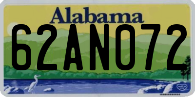 AL license plate 62AN072